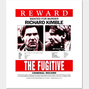 Richard Kimble Wanted Poster Posters and Art
